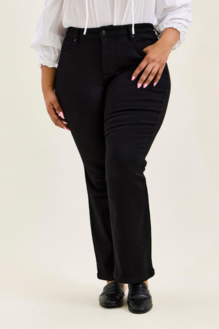 Judy Blue High Waist Tummy Control Black Bootcut Denim Jeans 881184