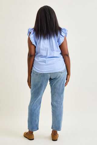 Judy Blue Mid Rise Vintage Wash Cell Phone Pocket Slim Denim Jeans 82626