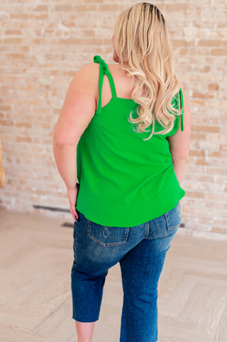 Spin USA A Little Closer Shoulder Tied Tank Top