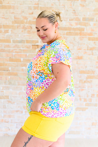 Emily Wonder A Little Wild V-Neck Top in Multi