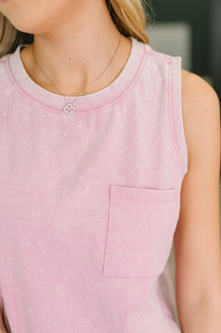 One Eleven North A Look in Your Eyes Mineral Wash Tank Top