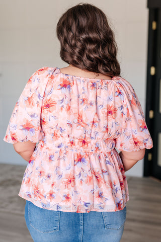 Polagram A Powerful Force Square Neck Balloon Sleeve Blouse