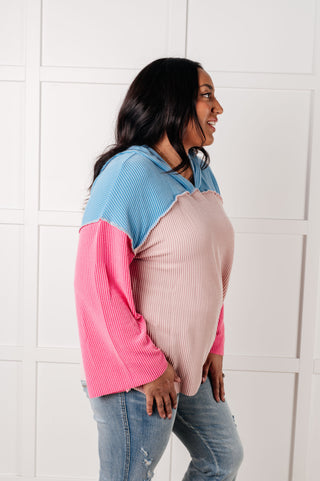 One Eleven North A-Tisket A-Tasket Color Block Pullover