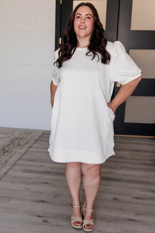 Jodifl Across Town Puff Sleeve Quilted Dress