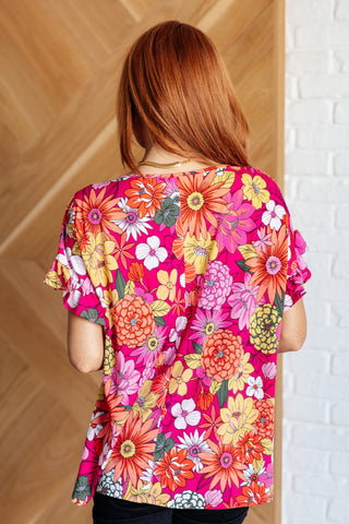 Shopin La Flit About Floral Top in Pink