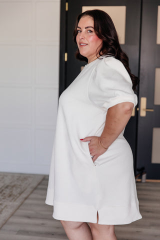 Jodifl Across Town Puff Sleeve Quilted Dress