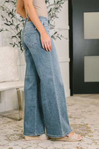 Judy Blue Adrian Mid Rise Retro Wide Leg - Exclusive