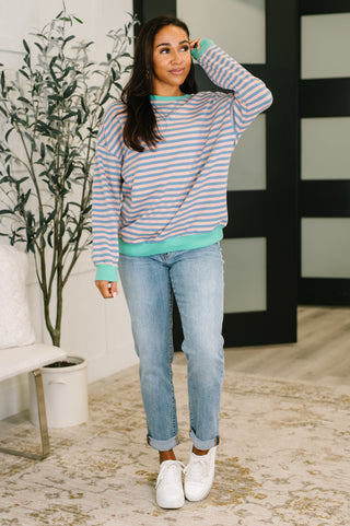 One Eleven North All For the Color Drop Shoulder Pullover