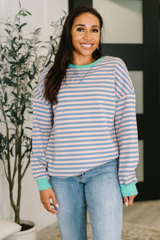 One Eleven North All For the Color Drop Shoulder Pullover