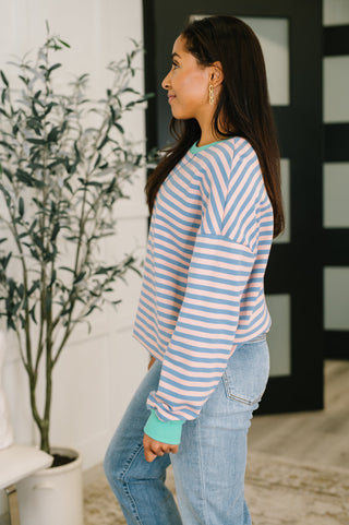 One Eleven North All For the Color Drop Shoulder Pullover