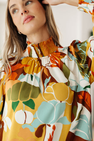 Jodifl All Together Now Mock Neck Blouse