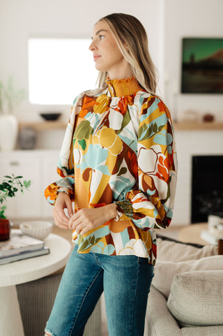 Jodifl All Together Now Mock Neck Blouse
