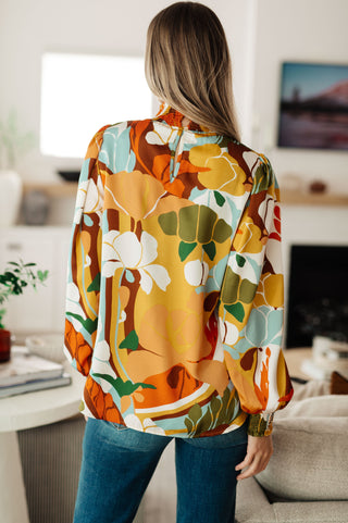 Jodifl All Together Now Mock Neck Blouse