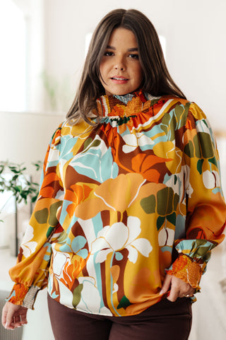 Jodifl All Together Now Mock Neck Blouse