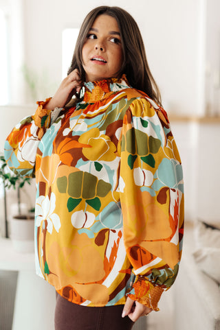 Jodifl All Together Now Mock Neck Blouse