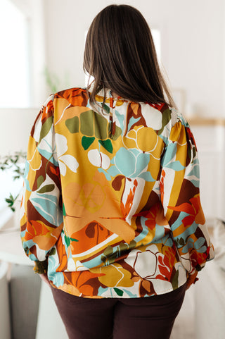 Jodifl All Together Now Mock Neck Blouse