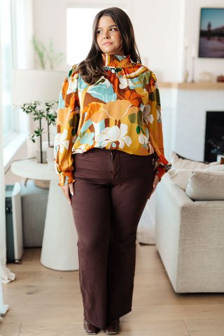 Jodifl All Together Now Mock Neck Blouse