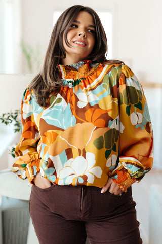 Jodifl All Together Now Mock Neck Blouse