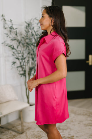 One Eleven North All of My Business Collared Shirt Dress