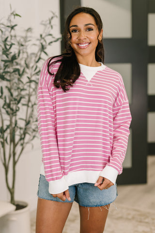 Zenana Almost Therapeutic Drop Shoulder Pullover in Candy Pink
