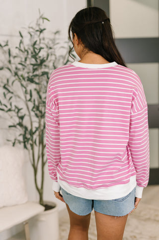 Zenana Almost Therapeutic Drop Shoulder Pullover in Candy Pink