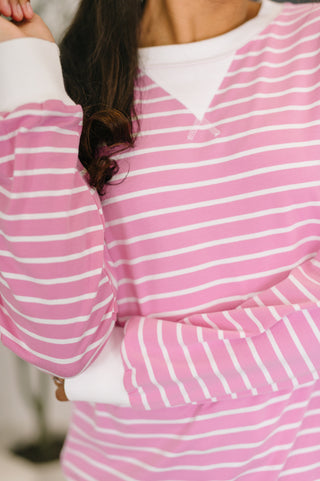 Zenana Almost Therapeutic Drop Shoulder Pullover in Candy Pink