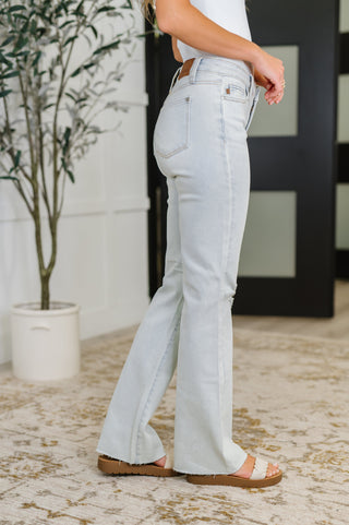Judy Blue Alyse Mid Rise Destroy & Fray Hem Bootcut - Exclusive