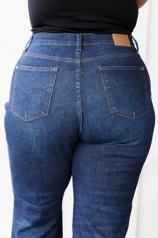 Judy Blue Arlo High Rise Button-Fly Straight Jeans - Exclusive