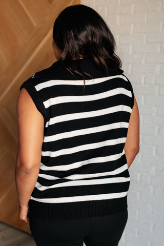 One Eleven North Attached at the Hip 1/4 Zip Sleeveless Sweater