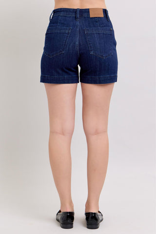 Judy Blue High Waist Dark Trouser Denim Short 15290