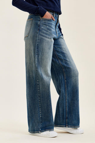 Judy Blue High Waist Vintage Blast Wilhelmina Baggy Denim Jeans 881157