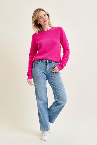 Judy Blue Mid Rise Tummy Control Vintage Wash Straight Denim Jeans 88943