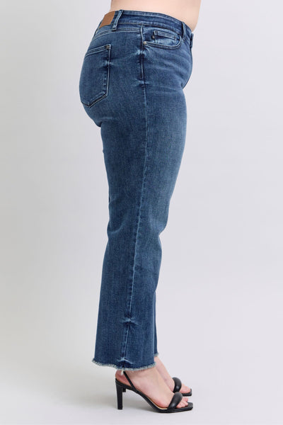 Judy Blue Mid Rise Wide Leg w/ Tint Denim Jeans 82640-Jeans-Sunshine and Wine Boutique