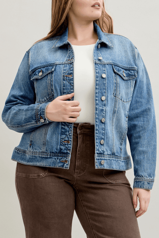 Judy Blue Rigid Magic Boyfriend Denim Jacket 7887