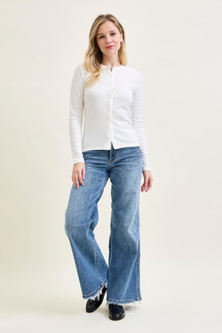 Judy Blue High Waist Retro Wide Leg Denim Jeans 82648