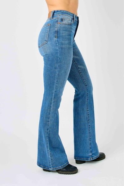 Judy Blue High Waist Classic Flare Denim 82588-Jeans-Sunshine and Wine Boutique