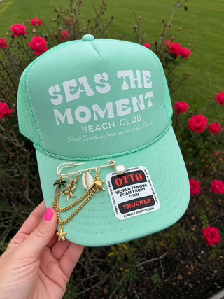 Southern Bliss Seas the Moment Aqua Otto Trucker Hat