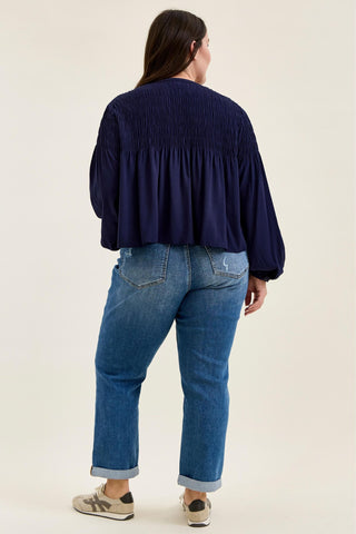 Judy Blue High Waist Rigid Magic Billie Cuffed Boyfriend Denim Jeans 881189