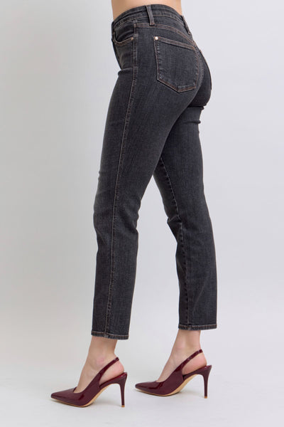 Judy Blue Mid Rise Tummy Control Slim Denim Jeans 88902-Jeans-Sunshine and Wine Boutique