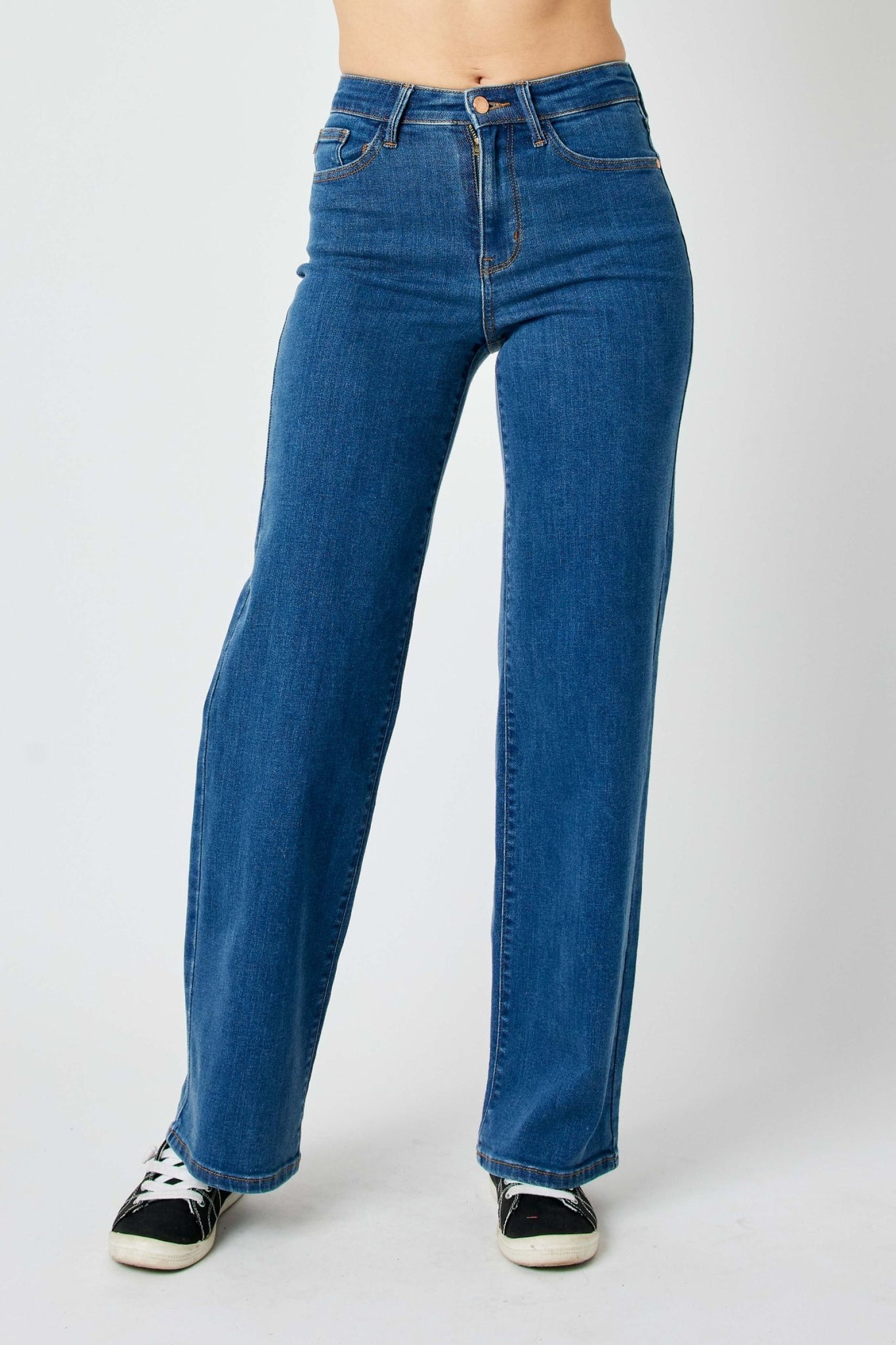 Judy Blue High Waist Vintage Wide Leg Denim 82553-Jeans-Sunshine and Wine Boutique