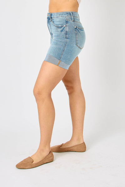 Judy Blue High Waist Tummy Control Denim Shorts 150205 - Exclusive-Shorts-Sunshine and Wine Boutique