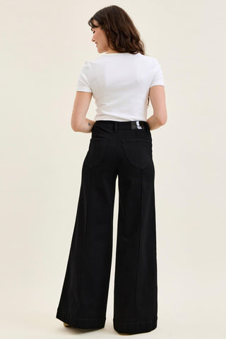 Judy Blue High Waist Liza Black Palazzo Denim Jeans 881243