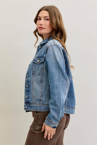 Judy Blue Rigid Magic Boyfriend Denim Jacket 7887