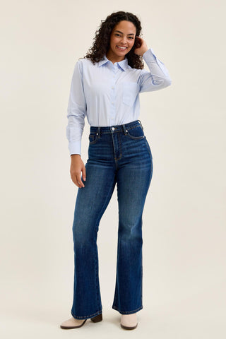 Judy Blue High Waist Tummy Control Charlotte Flare Denim Jeans 881188