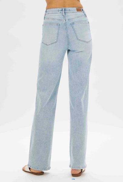 Judy Blue High Rise Control Top Vintage Wash Straight Jeans 88576 - Exclusive-Jeans-Sunshine and Wine Boutique