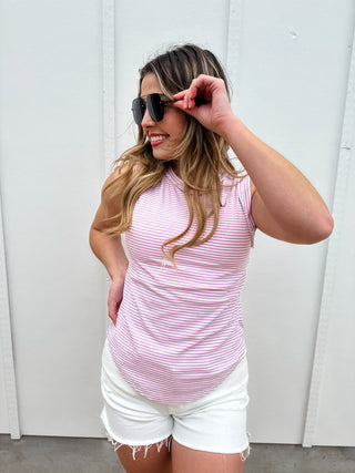 Blakeley Summer Bianca Striped Ribbed Tank