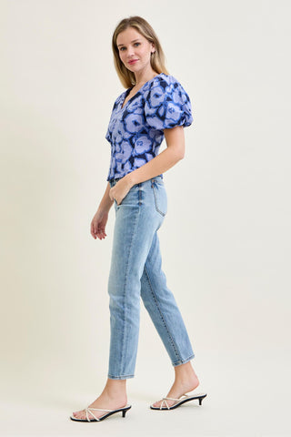 Judy Blue Mid Rise Vintage Wash Cell Phone Pocket Slim Denim Jeans 82626