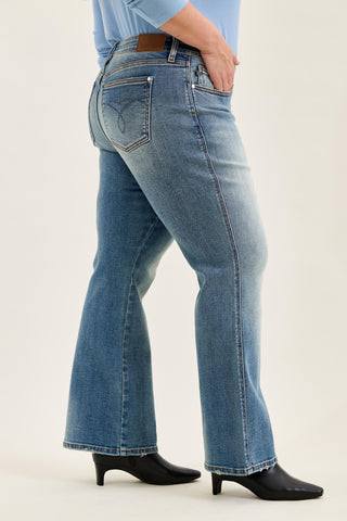 Judy Blue Low Rise Daisy Genie Blue Bootcut Denim Jeans 82747