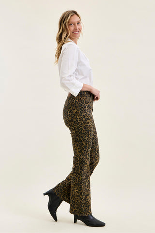 Judy Blue High Waist Leopard Bootcut Denim Jeans 881183