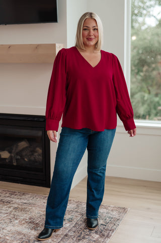 Jodifl Back in Business V-Neck Blouse